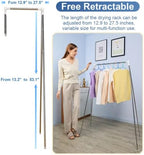 Portable Garment Rack, Folding Clothes Rack, Collapsible Clothing Rack for Dance, Travel, Camping, Laundry, Indoor, Outdoor, Drying, RV, Mini Compact Racks White + 3 Foldable Clothes Hangers - Image 3