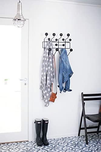 SHISEDECO Classic Mid Century Modern Hang it All Coat Rack Wall Mount Black - Image 3