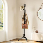Yoobure Solid Wood Coat Rack - Cactus Coat Tree Freestanding with 8 Hooks, Coat Hanger Stand with 3 Adjustable Sizes for Jacket, Hat, Clothes Stands for Hall, Entryway, Bedroom, Office, Living Room - Image 2