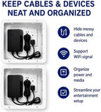2 Pack 9" in-Wall Media Box Recessed Outlet Box Cable Management – Structured Media Enclosure Compatible with Streaming Media Players – WiFi-Friendly TV Cable Organizer Wall Installation - Image 5