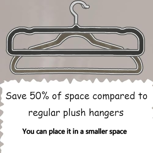 20 Pack Velvet Pants Hangers for Closet Space Saving, Thin Hanger (Black) - Image 3