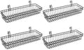 ANZOME Grid Wall Baskets, 4 Pack Black Wire Mesh with Hooks by ANZOME