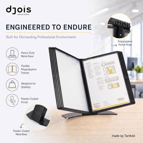 Tarifold Desktop Reference System, 10 Pockets with Easy-Load Design, Black - Image 5