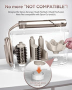 Affogato Storage Holder Compatible with Dyson Airwrap Shark FlexStyle Flexfusion, Acrylic Airwrap Organizer Stand, Countertop Display Rack for Long Barrels & Diffuser Nozzles Attachments - Image 4