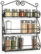 Spectrum Diversified Scroll Wall-Mounted Traditional Spice Rack Organizer for Cabinet & Kitchen, 3-Tier, Beauty & Nail Polish, 43710 - Image 3