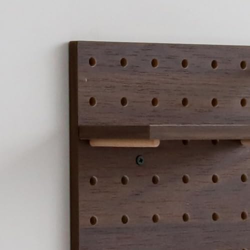 Wooden Pegboard Modular Display Organization Storage Wall Hooks Shelf (Two Colored Finish-B-4) - Image 6