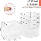 Sorbus Fridge Organizers and Storage, Clear Plastic Bins (Small, 4 Pack) - Image 2