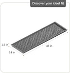 Anji Mountain Heavy Duty Waterproof Rubber Shoe Storage Mat Organizer/Boot Storage Multi Use for Entryway with Coir, Tan and Black Diamond Insert, Fits 4 Pair (46.5" Wide) - Image 6