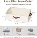 StorageWorks Closet Storage Bins Trapezoid, Ivory White, Large, 3-Pack - Image 3