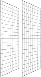 PATIKIL Wire Grid Panels Gridwall Panel 39" x 20" Black 2Pcs by PATIKIL