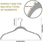 Quality Hangers Clothes Hangers 200 Pack - Non-Velvet Plastic Hangers for Clothes -Heavy Duty Coat Hanger Set -Space-Saving Closet Hangers with Chrome Swivel Hook, Non-Flocked Hangers (200, Gray) - Image 4