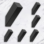 NINETREX Black Towel Hooks, Matte Black Robe Hook, Wall Mounted 6 Pack by NINETREX