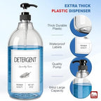 GMISUN Plastic Laundry Detergent Soap Dispenser, Liquid Laundry Detergent Dispenser, Container for Farmhouse Room Decor, Organizer for Liquid DetergentSoftenerBleach Storage Bottle(64 Oz) - Image 3