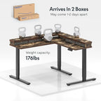 FLEXISPOT Reversible L-Shaped Corner Standing Desk with Monitor Shelf - Image 7