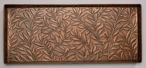 HF by LT Willow Pattern Metal Boot Tray, 30 x 13 inches, Antique Copper Finish by HFbyLT