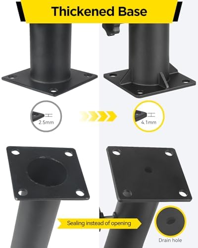 Patio Umbrella Stand Base - Reinforced Heavy Duty Outdoor Umbrella Holder and Clamp on Decks, Deck Umbrella Mount in Patio and Courtyard (Enhanced) - Image 2