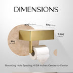 Day Moon™ - Toilet Paper Holder with Shelf & Storage - Wall Mount, Gold - Image 6