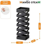 Mango Steam Metal Square Tall 20 Inch Umbrella Holder (Zig-Zag Black) - Image 4