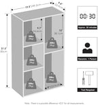 Furinno Reed Closet Organizers and Storage, 5-Cube Reversible Closet Shelves, Closet Organization Shelf, 9.4 x 19.5 x 31.5, for Bedroom, Closet, White - Image 2