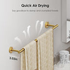 FORIOUS Bathroom Accessories, 5-Piece Bathroom Hardware Set - 24" Towel Bar - Image 3