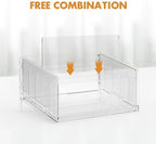 File Sorter Organizer, 5 Sections Acrylic Letter Tray for Desk, Mail Organizer Letter Holder for Envelopes, Mail, Electronics 1Pack - Image 4