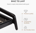 Anji Mountain Heavy Duty Waterproof Wooden Shoe Storage Mat Organizer/Boot Storage Tray Multi Use for Entryway with Coir, Gray and Ivory Insert, 1 Tier, Fits 2 Pair (26.5" Wide) - Image 3