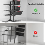MUDEELA 8-Tier Heavy-duty pan organizers inside cabinet, 20.8" H Black - Image 4
