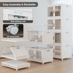 UAMFURI Stackable Storage Bins with Lids, 720QT Extra Large Storage Cabinet - Image 6