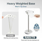 RARXTR Toilet Paper Holder Stand, Bathroom Free Standing Toilet Paper Stand with Modern Marble Base, Post Pivoting Toilet Paper Stand with Stainless Steel Tissue Rack, Rust-Proof (Brushed Nickel) - Image 4