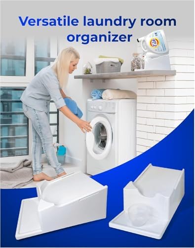 Liquid Laundry Detergent Holder Stand with Drip Tray - 2 Pack - White - Image 6