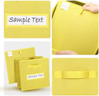 Fabric storage cubes (8 Pack) 11 Inch Cube Storage Bin, cube organizer bins with 8 Labels Window Cards & a Pen, Foldable cube organizer bins and Storage Box, Dark Yellow - Image 3