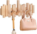 Ufine Wood Wall Mounted Coat Rack with 6 Flip-Down Hooks by Ufine