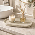 THMINS Travertine Tray, Marble Decorative Perfume Tray, 12 x 6 Inch - Image 7