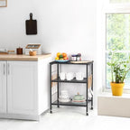 LIANTRAL Rolling Cart, 3-Tier Microwave Cart Kitchen Storage On Wheels - Image 3