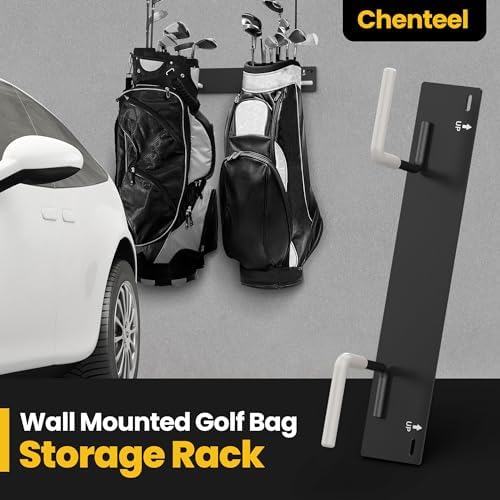 Wall Mounted Golf Bag Storage Rack,Golf Bag Storage Rack for Garage,Golf Bag Organizer for Garage,Golf Bag Hangers/Holder/Hook for Garage,Golf Storage System & Accessories - Image 2