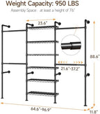 ONBRILL H3 Expandable Wall Mounted Closet System, Heavy Duty Clothing Rack - Image 2