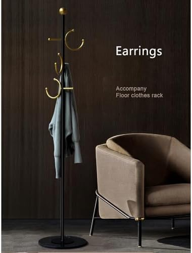 BUZUYE Modern Coat rack with marble base,Coat rack freestanding heavy duty with gold hooks,Entryway coat rack stand Coat Tree freestanding coat hanger stand for Hanging Clothes, Hats, Bags - Image 6