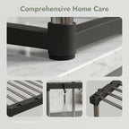 BLULEE Expandable Cabinet Organizer, Adjustable Storage Shelf Black - Image 4