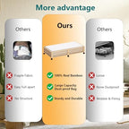 Wisuce 2 Packs Bamboo Under Bed Storage Organizer with Wheels Nature Large - Image 4