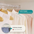 JS Hanger Padded Hangers - 17 Inch Extra Large Heavy Duty Fabric Covered Coat Hangers No Shoulder Bump for Women Clothes, Sweaters, Dresses, Clothing, Weddings, Lingerie Pack of 10, Golden - Image 7
