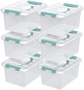 Zopnny 7-Quart Storage Bins with Lids, Stackable Plastic Totes, 6-Pack by Zopnny