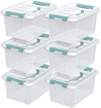 Zopnny 7-Quart Storage Bins with Lids, Stackable Plastic Totes, 6-Pack by Zopnny