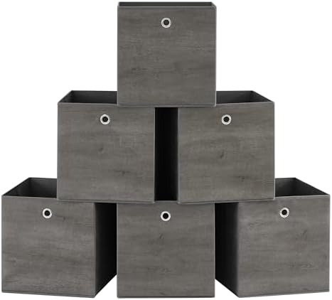 SONGMICS Storage Cubes, Set of 6, 13-Inch Foldable Closet Organizers by SONGMICSbySONGMICSHOME