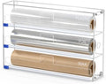 3 In 1 Acrylic Aluminum Foil, Plastic Wrap Organizer with Cutter by FUKANG