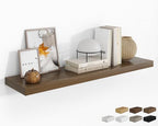 RICHFOCUS Long Floating Shelves for Wall 1Pack, Walnut, 48" Lx8 D by RICHFOCUS