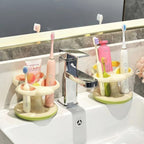 Floral Ceramic Toothbrush Holder, 3-Slot Toothbrush and Toothpaste Holder Cute Toothbrush Holder Set, Cute Countertop Holder for Electric Toothbrush, Toothpaste, Floss, and Razor (Yellow) - Image 6