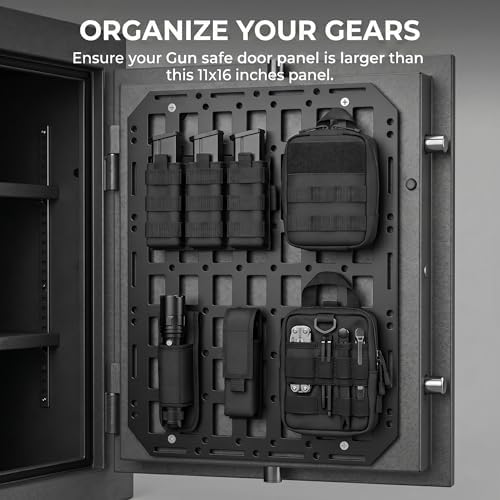 2-Pack Rigid Molle Panel, 15.6" x 11" ABS Plastic Modular Wall Mount Tactical Gear Organizer for Garage, Gun Safe & Vehicle - Image 4