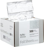 ForPro Professional Collection Expert Embossed Foil Sheets 500S, Aluminum Foil, Pop-Up Dispenser, for hair Color Application and Highlighting, Food Safe, 5"W x 10.75"L, 500-Count (Pack of 2) - Image 2