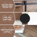 GIANTEX Over The Toilet Storage Cabinet - Freestanding Bathroom Organizer with Sliding Barn Door & Storage Shelves, Multifunctional Bathroom Toilet Rack for Bathroom, Restroom, Laundry (Rustic Brown) - Image 6
