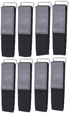 Ladder Straps,Ladder Rack Tie Down Straps,Strong Hook and Loop Securing Straps,Multipurpose Storage Straps (33'' x 2'') (Black 8 Pack) by SKIPWALL
